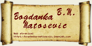 Bogdanka Matošević vizit kartica